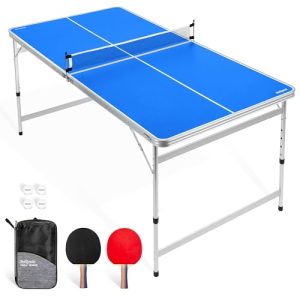 Mid-Size Table Tennis Table Set for Kids - Green or Blue