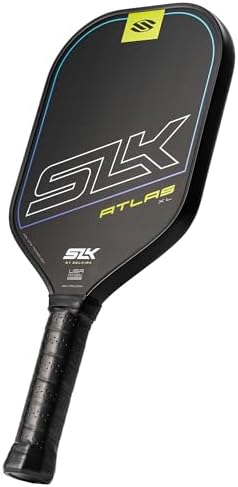 SLK Omega & Atlas Pickleball Paddles | Dual Carbon & Raw Carbon Fiber Face | Powerful Spin & Control for Pickleball Enth