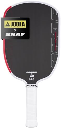 JOOLA Agassi PRO IV Pickleball Paddle - Carbon Fiber Surface Increases Spin & Control - UPA-A Certified - SK Film for Po