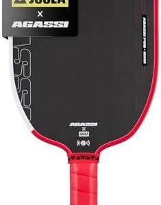 JOOLA Agassi PRO IV Pickleball Paddle - Carbon Fiber Surface Increases Spin & Control - UPA-A Certified - SK Film for Po
