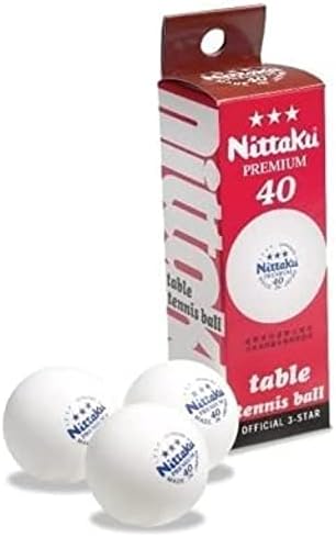 Nittaku 3-Star Premium 40+ Table Tennis Balls - High Quality Table Tennis Balls for Beginners and Experts | Best for Tou