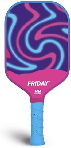 Friday Pickleball Paddle - Durable Carbon Fiber, USA Pickleball Approved, Gritty Surface for Spin