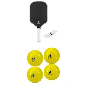 JOOLA Perseus MOD TA 15 Pro Pickleball Paddle for Serious Players on the Go + JOOLA Primo 4-Pack 3-Star Pickleball Balls