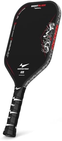 Nightblade Raw Carbon Fiber Pickleball Paddle, UPA-A & USAPA Approved, Endura Friction Surface, Two Handed Backhand, Enh