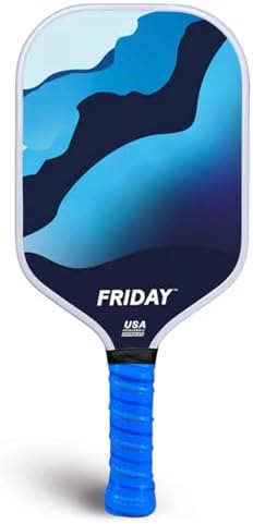 Friday Pickleball Paddle - Durable Carbon Fiber, USA Pickleball Approved, Gritty Surface for Spin