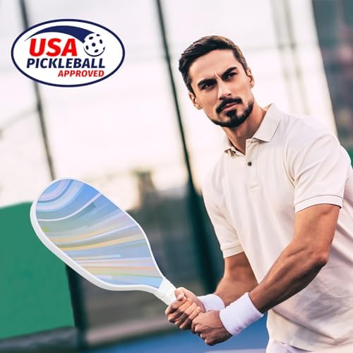 Dulce Dom Pickleball Paddles Set of 4 - USAPA Approved, Fiberglass/Carbon Fiber Pickleball Rackets, Perfect for Beginner