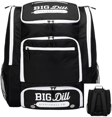 Big Dill Pickleball Backpack for Pickleball Enthusiasts | Large Pickleball Bag with Shoe Compartment for 8+ Paddles & Ac