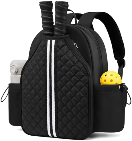Sucipi Lightweight Pickleball Bags for Women Stylish Quilted Pickleball Paddle Sling Bag Backpack Sucipi Women Lightweig