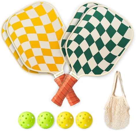 USAPA Approved Graphite/Fiberglass Pickleball Racket Set for Men and Women Beginners