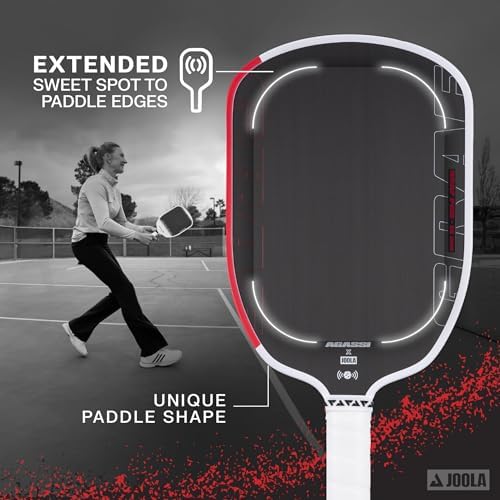 JOOLA Agassi PRO IV Carbon Fiber Pickleball Paddle for UPA-A Certified Players | JOOLA Agassi PRO IV Pickleball Paddle