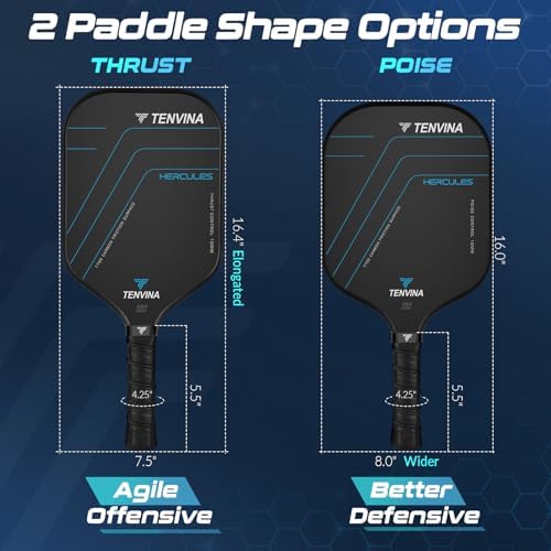 TENVINA USAAPA Approved Pickleball Paddles, Multi-Layer T700SC Carbon Fiber, 4 Types of Thicknesses and Shapes, Strong P - Image 4