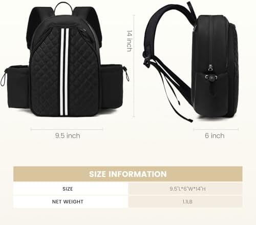 Sucipi Lightweight Pickleball Bags for Women Stylish Quilted Pickleball Paddle Sling Bag Backpack Sucipi Women Lightweig
