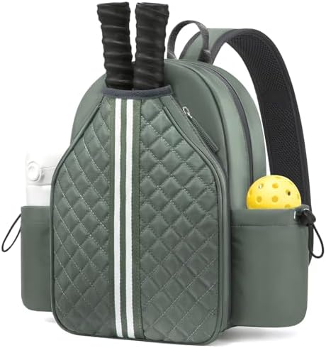 Sucipi Lightweight Pickleball Bags for Women Stylish Quilted Pickleball Paddle Sling Bag Backpack Sucipi Women Lightweig