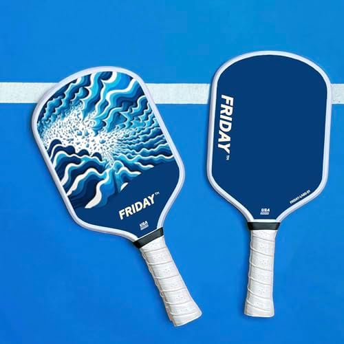 Friday Pickleball Paddle - Durable Carbon Fiber, USA Pickleball Approved, Gritty Surface for Spin