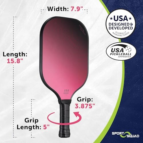 Pickleball Paddles Set of 2 and Single - Lightweight, Durable & High-Performance Playability - USA Team-Developed Racket