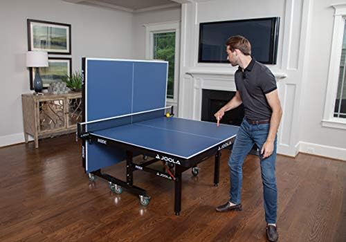 JOOLA Professional Indoor Ping Pong Table with Quick Clamp Net for Quick Assembly and Single Player Mode - Tournament Q