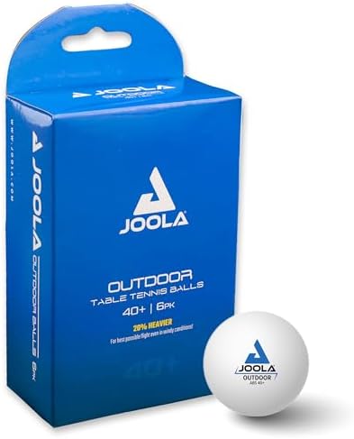 JOOLA Regulation Size Ping Pong Balls - 6 Pack for Training and Recreation - Indoor and Outdoor Compatible - White JOO