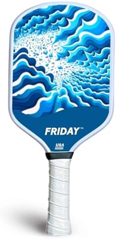 Friday Pickleball Paddle - Durable Carbon Fiber, USA Pickleball Approved, Gritty Surface for Spin