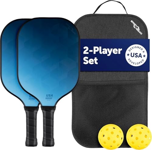 Pickleball Paddles Set of 2 and Single - Lightweight, Durable & High-Performance Playability - USA Team-Developed Racket
