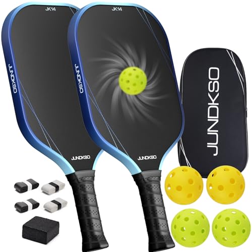 USAPA Compliant Graphite Carbon Fiber Pickleball Paddle Set - Men's and Women's Blue Outdoor Game Gift Set