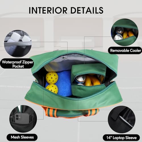 Pickleball Bags for Women & Men | Insulated Drink Cooler Bag with Fence Hooks | High-Quality Pickleball Gift Picks - Image 16