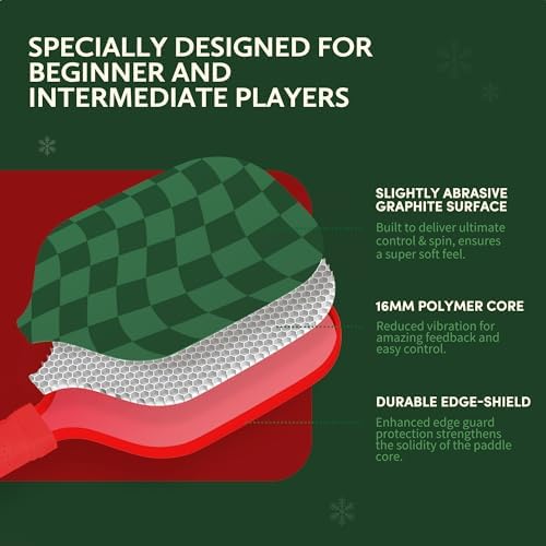 USAPA Approved Graphite/Fiberglass Pickleball Racket Set for Men and Women Beginners