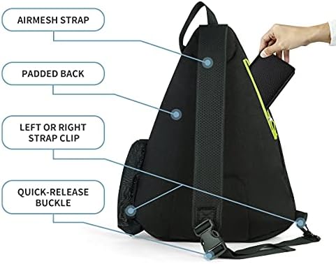 Mangrove Men's & Women's Pickleball Backpack, Adjustable Sling Bag w/Fence Hook, Large Capacity Safety Pocket