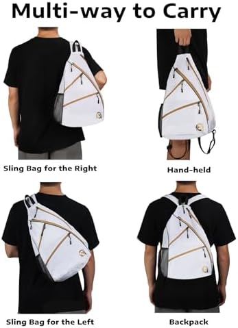 A11N Sports Pickleball Bag - Reversible Crossbody Sling Bag/Backpack for All-Season Fitness Activities