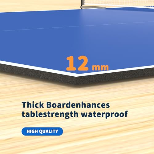 8X4 FT Ping Pong Table Top for Billiard and Pool Tables - Indoor Conversion Top with Net & Premium Foam Padding - Ideal - Image 4