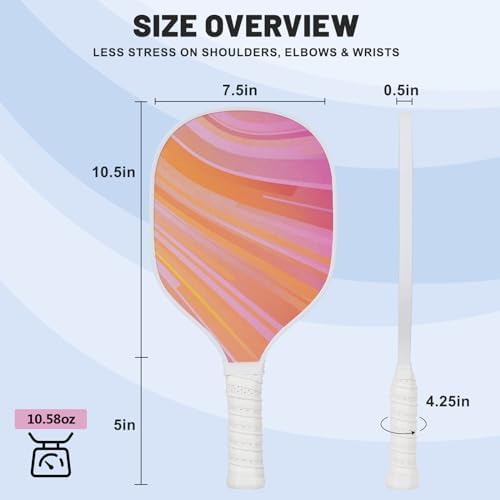 Dulce Dom Pickleball Paddles Set of 4 - USAPA Approved, Fiberglass/Carbon Fiber Pickleball Rackets, Perfect for Beginner