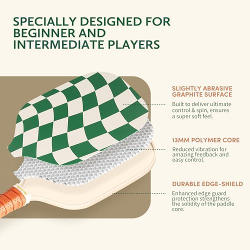 USAPA Approved Graphite/Fiberglass Pickleball Racket Set for Men and Women Beginners