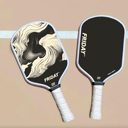 Friday Pickleball Paddle - Durable Carbon Fiber, USA Pickleball Approved, Gritty Surface for Spin