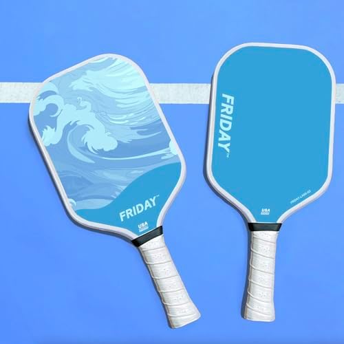 Friday Pickleball Paddle - Durable Carbon Fiber, USA Pickleball Approved, Gritty Surface for Spin