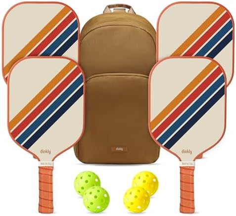USAPA Approved Graphite/Fiberglass Pickleball Racket Set for Men and Women Beginners