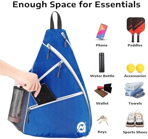 A11N Sports Pickleball Bag - Reversible Crossbody Sling Bag/Backpack for All-Season Fitness Activities