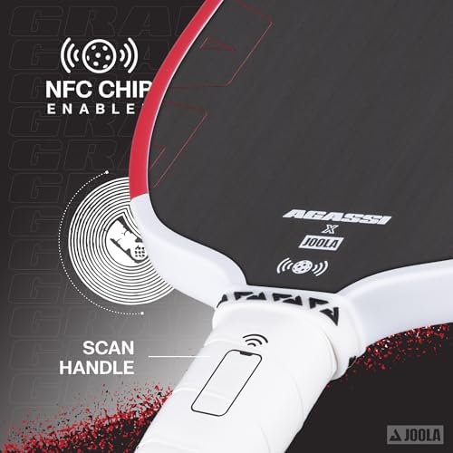 JOOLA Agassi PRO IV Carbon Fiber Pickleball Paddle for UPA-A Certified Players | JOOLA Agassi PRO IV Pickleball Paddle