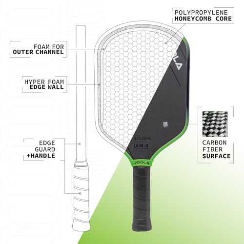 JOOLA 3S Pickleball Paddles – Raw Carbon Fiber Surface – UPA-A Certified – Ben Johns Perseus & Hyperion Shapes – Elongat - Image 3