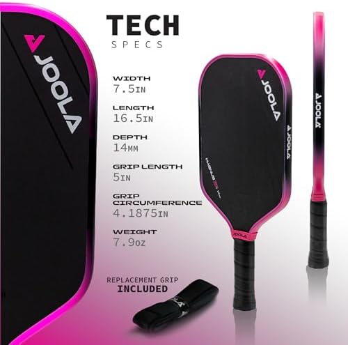 JOOLA 3S Pickleball Paddles - Raw Carbon Fiber Surface - Elite Performance for Serious Players - UPA-A Certified | JOOL