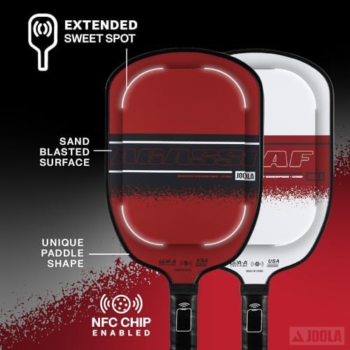 JOOLA Agassi PRO IV Carbon Fiber Pickleball Paddle for UPA-A Certified Players | JOOLA Agassi PRO IV Pickleball Paddle