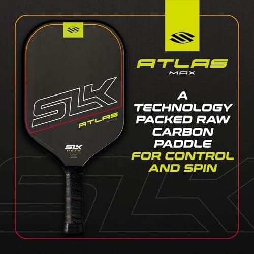 SLK Omega & Atlas Pickleball Paddles | Dual Carbon & Raw Carbon Fiber Face | Powerful Spin & Control for Pickleball Enth