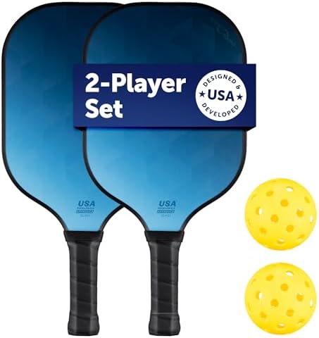 Pickleball Paddles Set of 2 and Single - Lightweight, Durable & High-Performance Playability - USA Team-Developed Racket