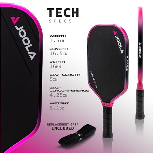 JOOLA 3S Pickleball Paddles - Raw Carbon Fiber Surface - UPA-A Certified - Best for Competitive Players - Aero Curve De - Image 2
