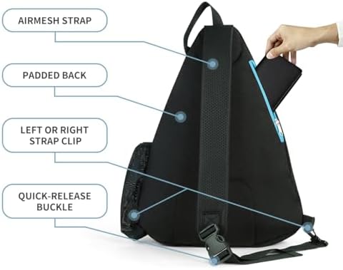 Mangrove Men's & Women's Pickleball Backpack, Adjustable Sling Bag w/Fence Hook, Large Capacity Safety Pocket