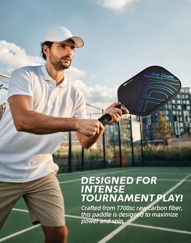 Dulce Dom Pickleball Paddles Set of 4 - USAPA Approved, Fiberglass/Carbon Fiber Pickleball Rackets, Perfect for Beginner