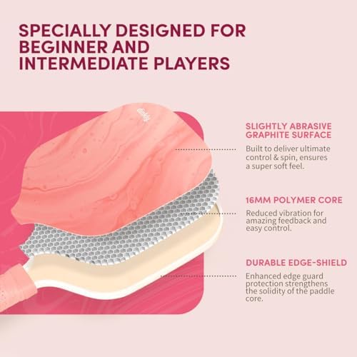 USAPA Approved Graphite/Fiberglass Pickleball Racket Set for Men and Women Beginners