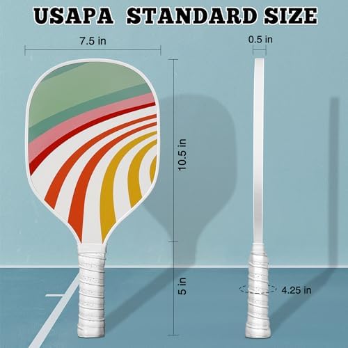 Dulce Dom Pickleball Paddles Set of 4 - USAPA Approved, Fiberglass/Carbon Fiber Pickleball Rackets, Perfect for Beginner