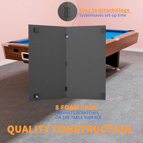 8X4 FT Ping Pong Table Top for Billiard and Pool Tables - Indoor Conversion Top with Net & Premium Foam Padding - Ideal - Image 5