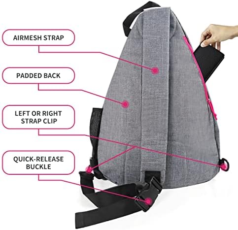 Mangrove Men's & Women's Pickleball Backpack, Adjustable Sling Bag w/Fence Hook, Large Capacity Safety Pocket