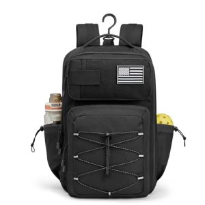 G4Free Black Pickleball Bag for Men and Women Fits 2 to 6 Paddles Large Backpack with Fence Hook