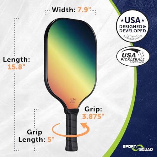 Pickleball Paddles Set of 2 and Single - Lightweight, Durable & High-Performance Playability - USA Team-Developed Racket